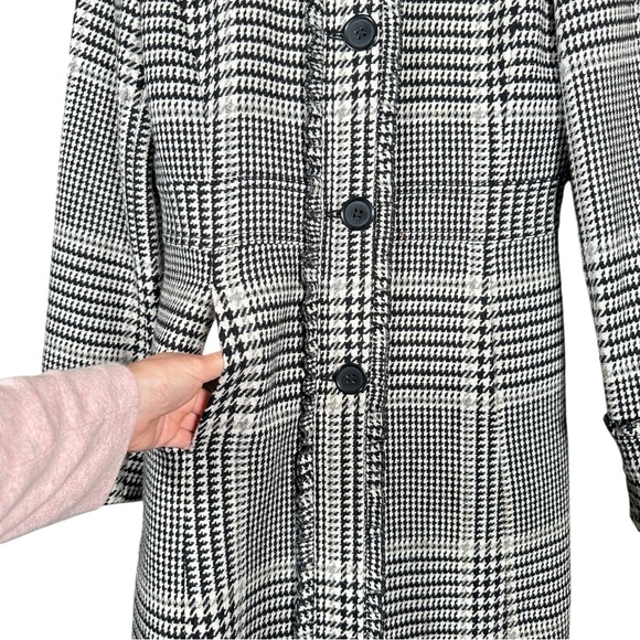 J. Crew Monochrome Checkered Trench Coat - Picture 6 of 11